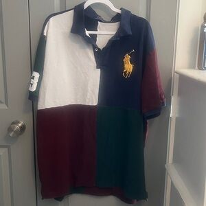 Ralph Lauren Navy and Cream Polo Shirt